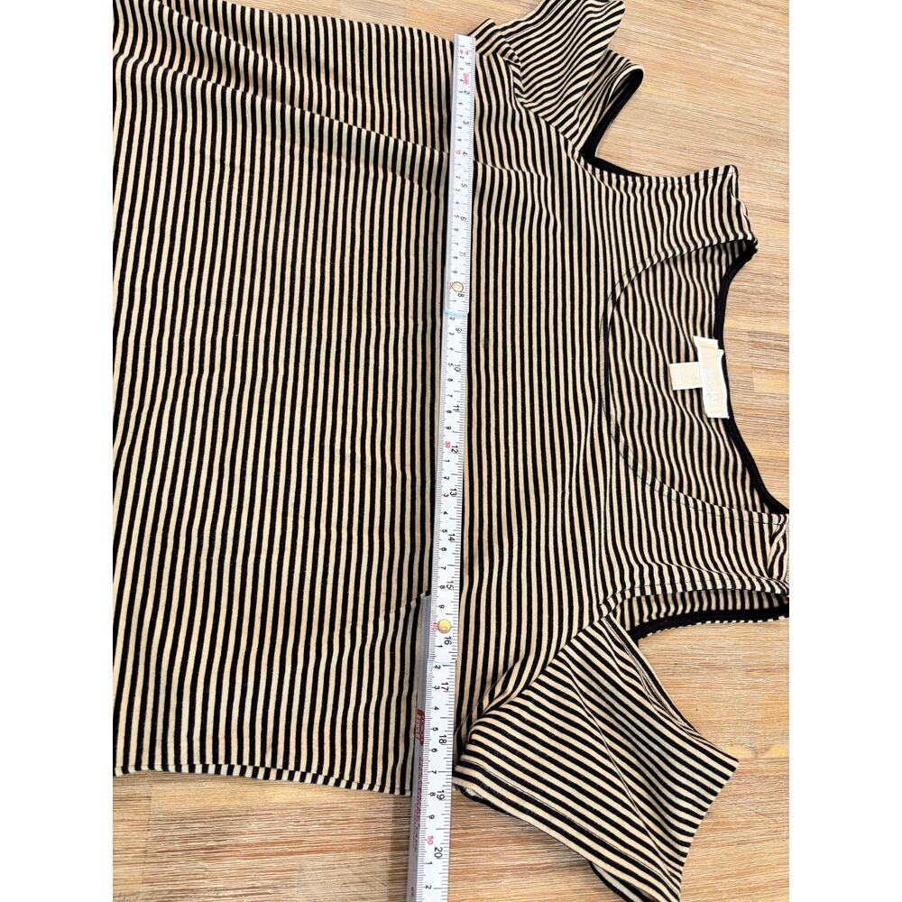 Michael Kors Cold Shoulder Striped Top - Size Large - Picture 5 of 7